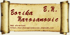 Borika Marošanović vizit kartica